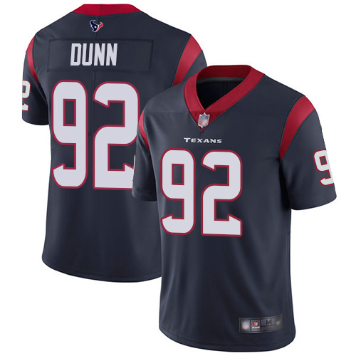 Houston Texans Limited Navy Blue Men Brandon Dunn Home Jersey NFL Football #92 Vapor Untouchable